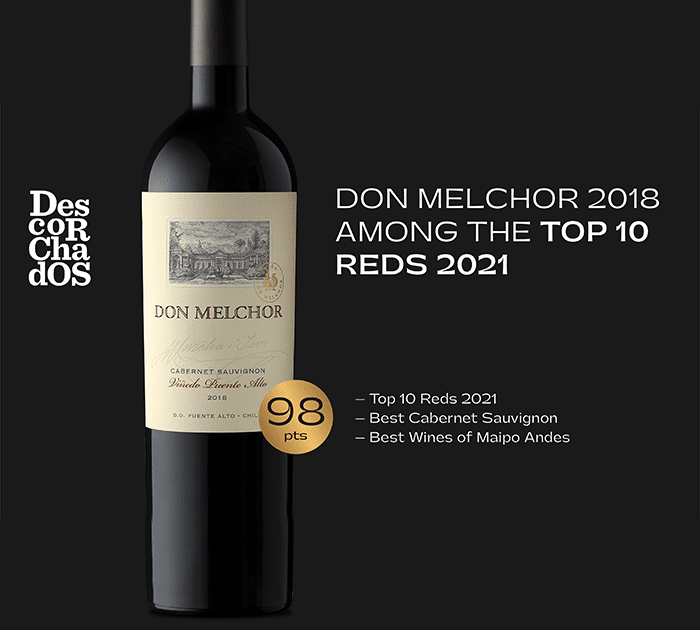 Great acknowledgement for Don Melchor 2018 in Descorchados 2021